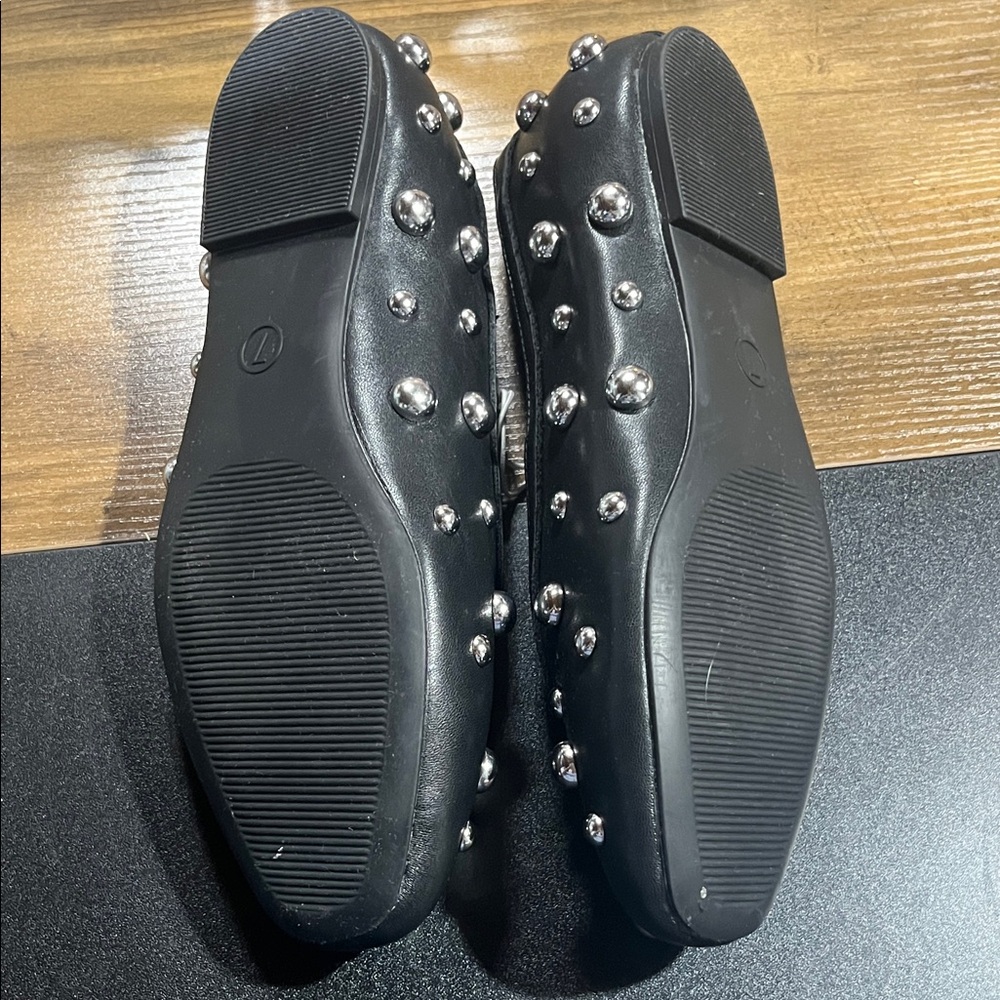 a new day Black Flats with Silver Studs - Picture 4 of 5
